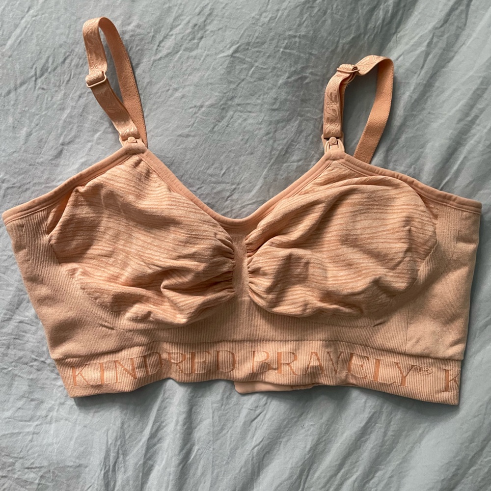Kindred Bravely Sublime Hands-Free Nursing and Pumping bra- Pink Heather- Large